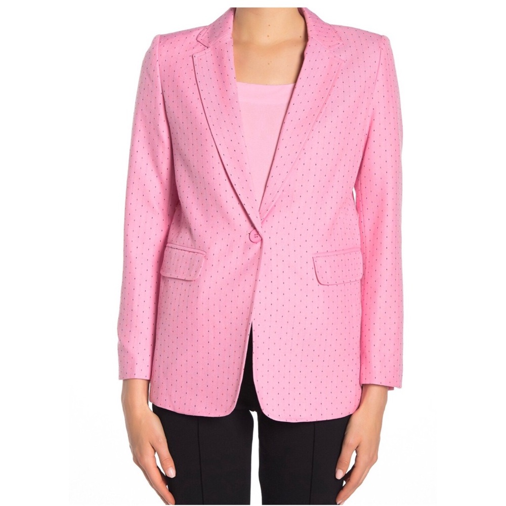 Boyfriend Bubble Gum pink blazer.